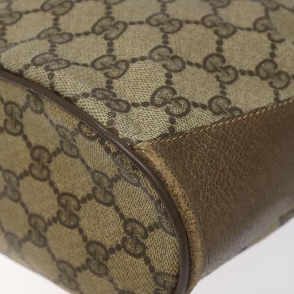 GUCCI GG Supreme Web Sherry Line Bag Pvc Beige Gold 41 02 034 - Picture 12 of 16